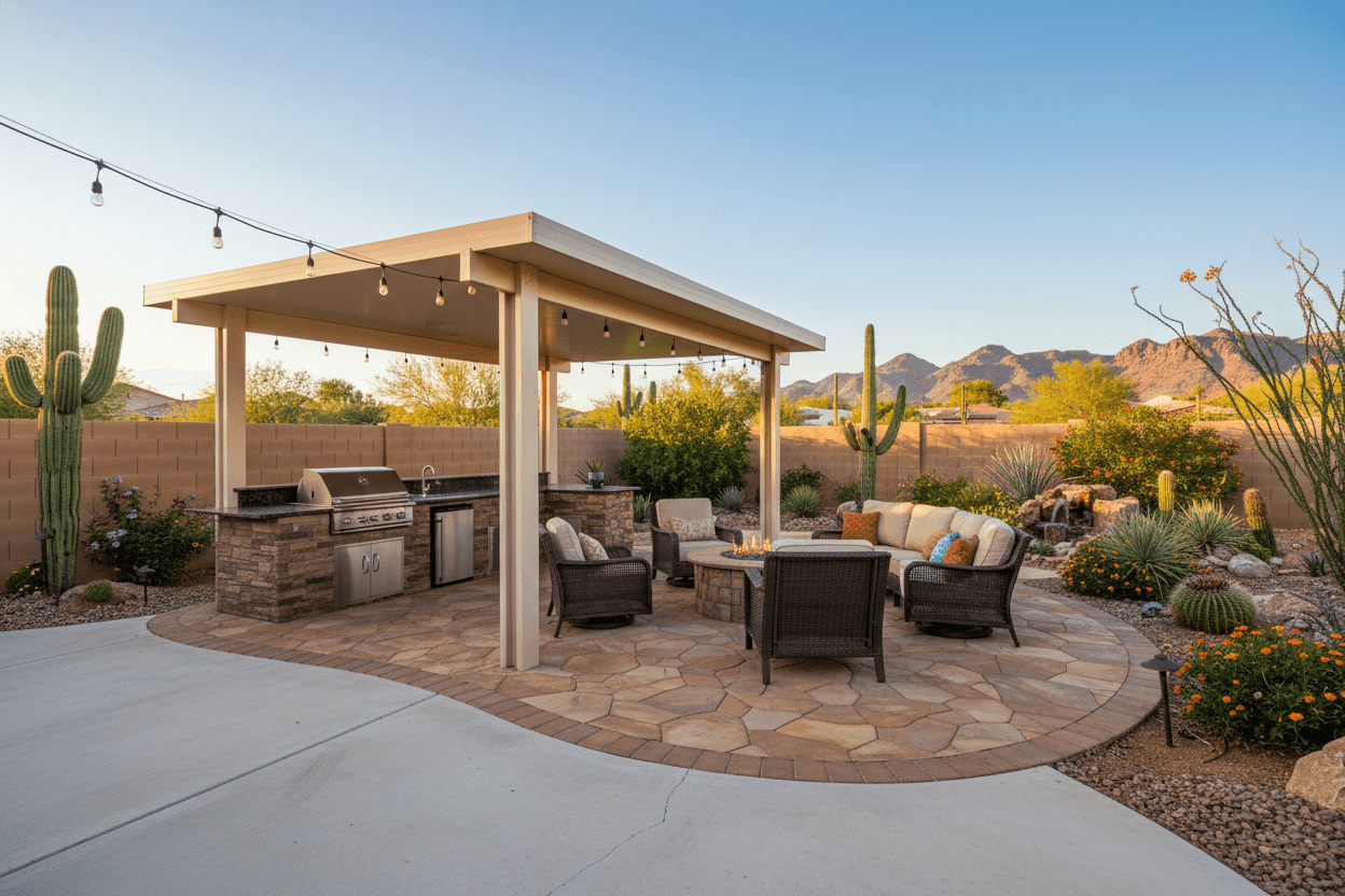 Elegant Patio & Outdoor Kitchen