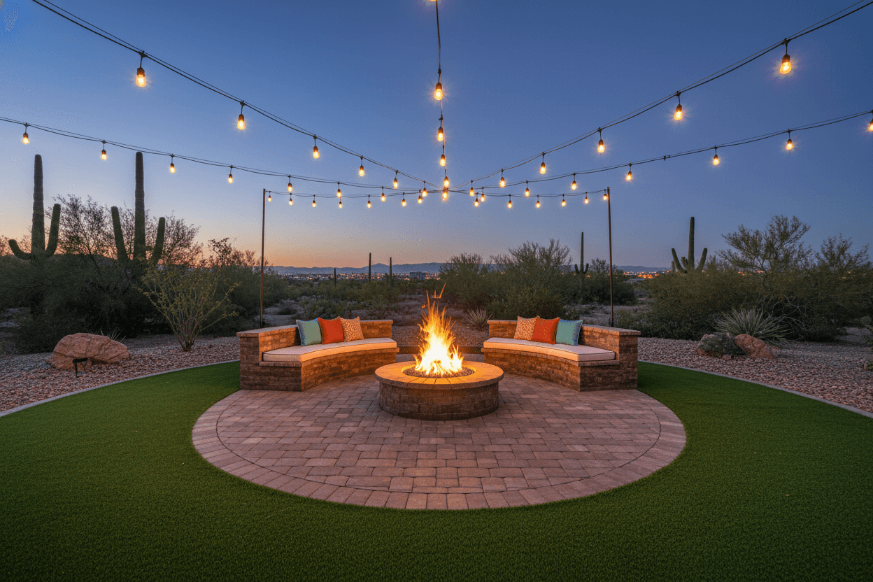 Custom Fire Pit Area